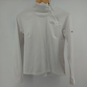 The North Face Fleece Pullover Women's Small White 1/4 Zip Side *Telluride Logo*